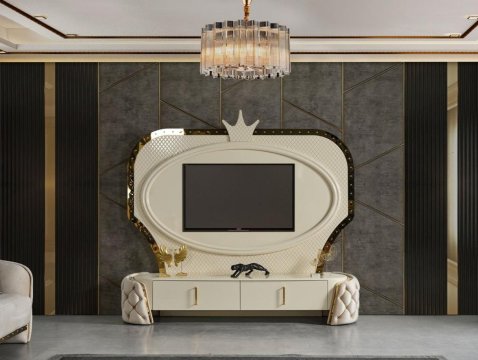 Klasik Mobilya Luxury TV Ünitesi Yerleşimi