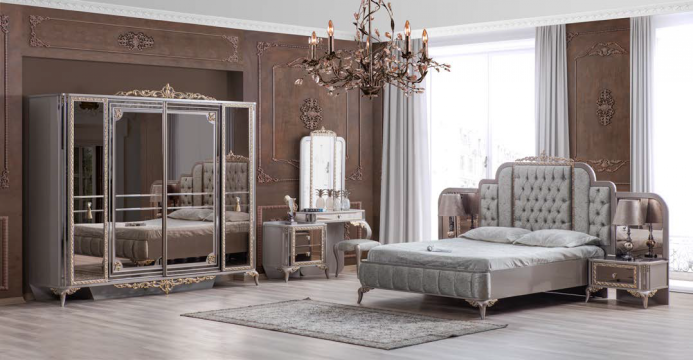 Klasik Mobilya Luxury Yatak Odası Düzeni