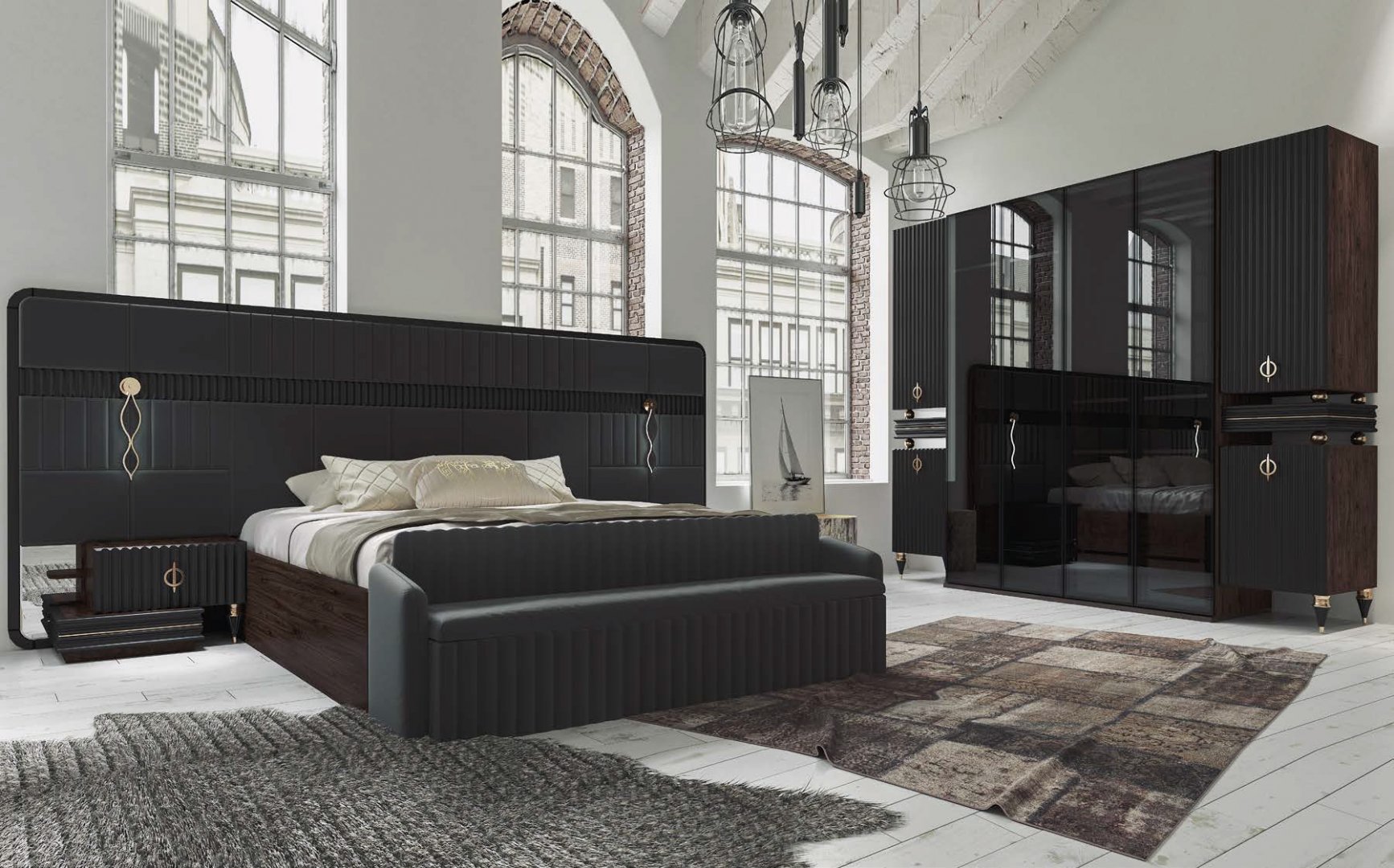 Brown Modern Bedroom Set