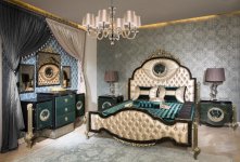 Zümrüt Luxury Yatak Odası Takımı  | SRÇ Klasik Mobilya